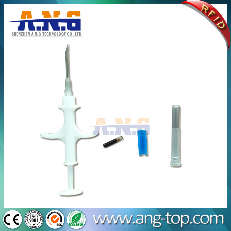 EM4305 LF Passive RFID Animal Glass Tracking Tag With Syringe