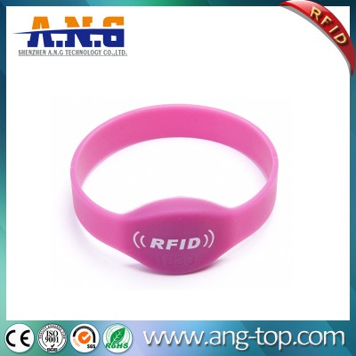 Diámetro 60 mm chip RFID pulseras con impresión OEM