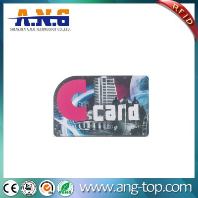 Irregular Shape Custom PVC Gift Card Plastic For Commemorative