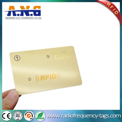 CMYK Printing RFID PVC Membership Card with Golden Laser Stamping