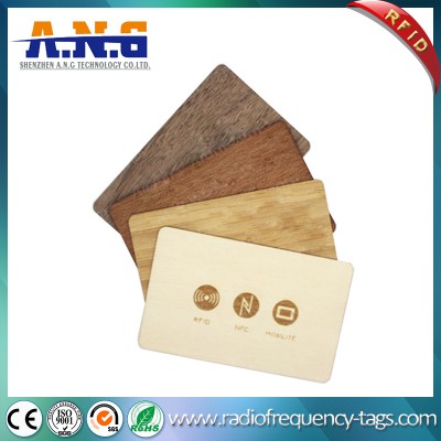 Conference Recycled Custom Printed Cards Wood Key RFID Business Card