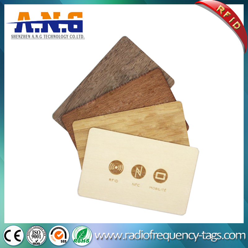 Conference Recycled Custom Printed Cards Wood Key RFID Business Card