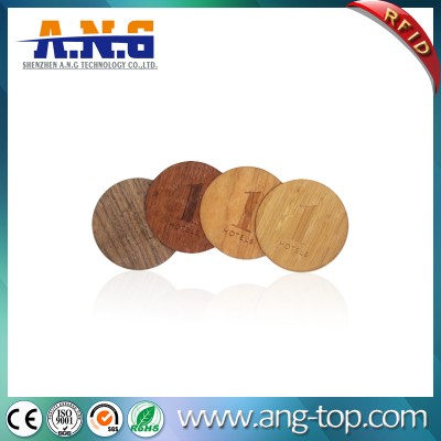 Eco-Friendly Custom Antique Circle Cutting Wooden Business RFID Card