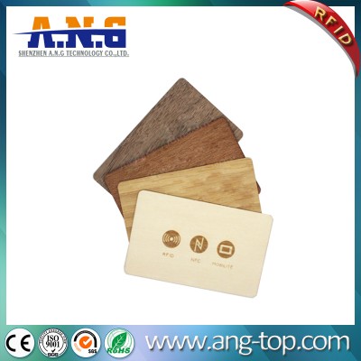 Conference Recycled Custom Printed Cards Wood Key RFID Business Card