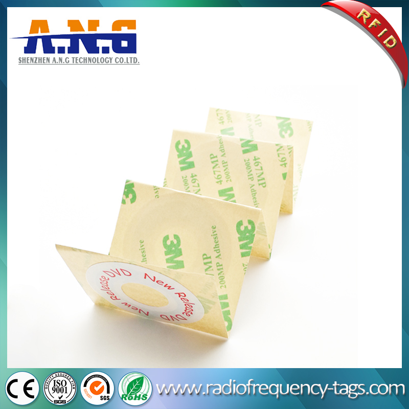 40*16mm Anti-Theft UHF Passive RFID CD DVD Label Sticker