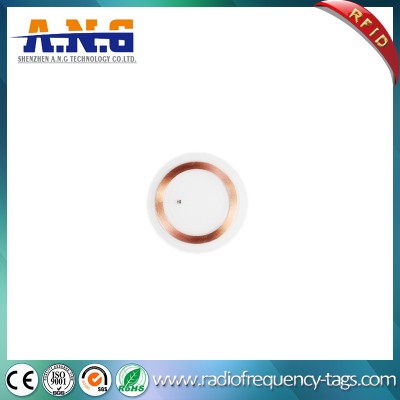 13.56MHz PVC Round Transparent MIFARE 1k RFID Coin Tag