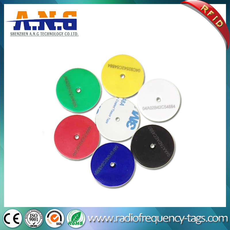 Silk Screen ABS Passive MIFARE RFID Disc Tags RFID Token