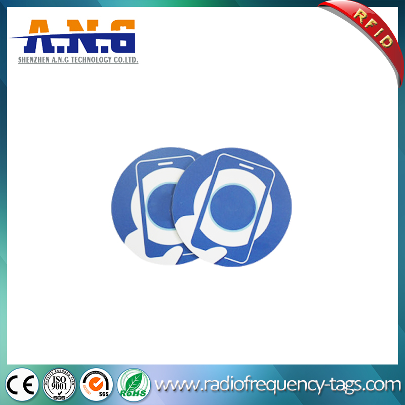 Memory 144 Bytes Ntag213 Printed Paper RFID Sticker NFC Tag