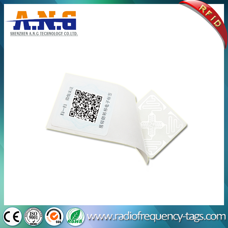 13.56MHz Paper Disposable Printed RFID Fragile Label Sticker