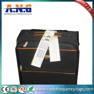 Self Adhesive UHF Thermal Airplane Baggage Tag RFID Luggage Label