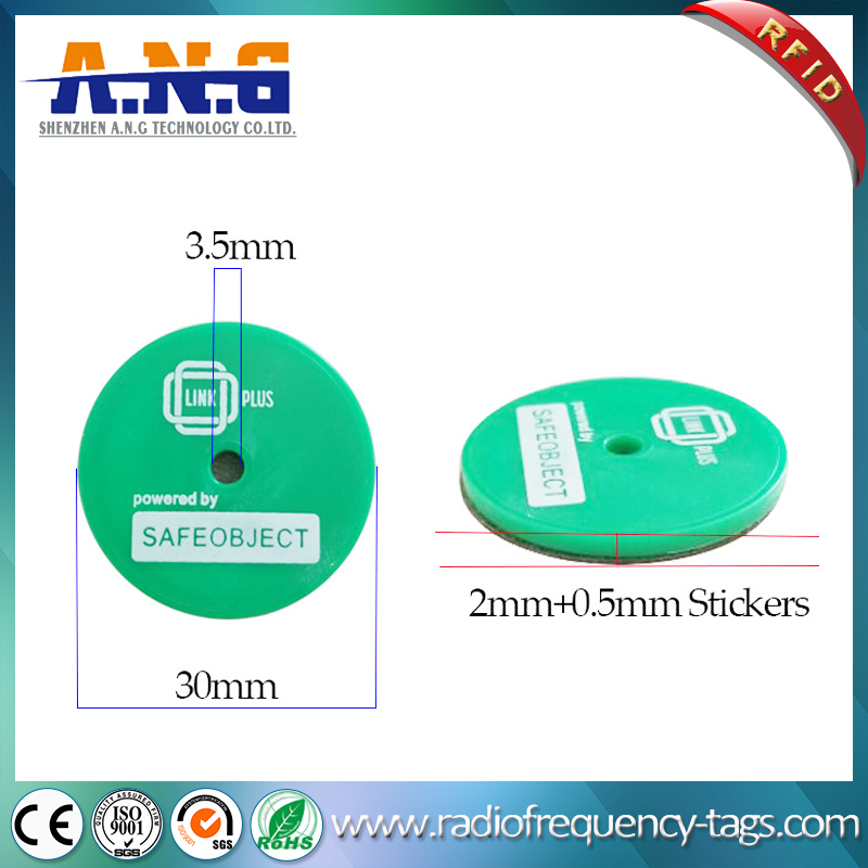 Waterproof ABS RFID Coin Tag Token with 3m Adhesive