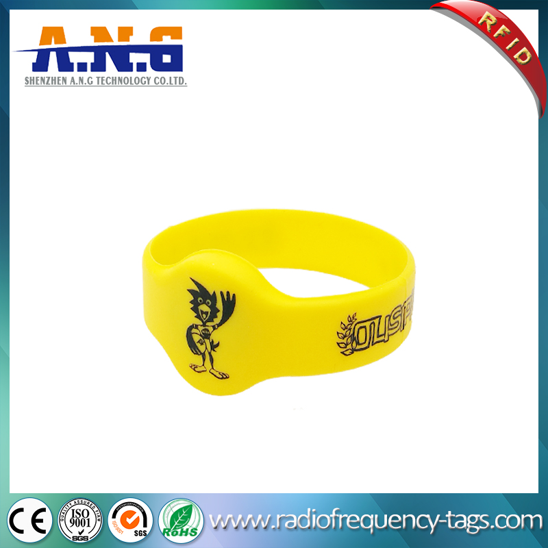ISO14443 13.56MHz RFID Miifare Silicone Party Wristband