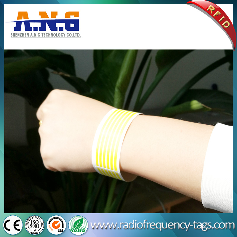 Adjustable Waterproof RFID Paper Tyvek Wristbands for Concerts
