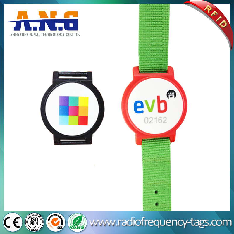 Adjustable Nylon RFID Bracelet Watch Strap Wristband for Events