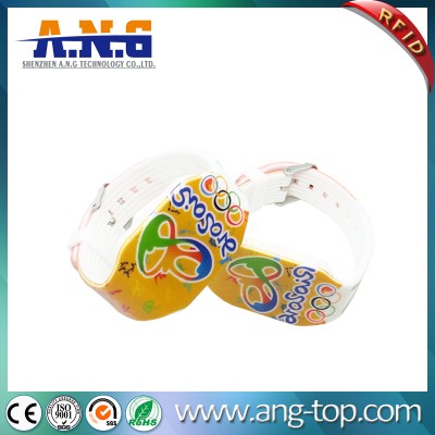 Ntag216 Cartoon Logo RFID Wristbands Watch For Waterparks